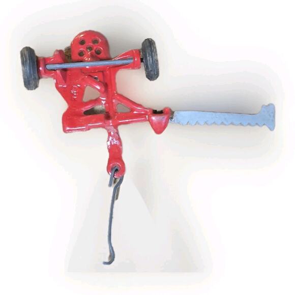 Vintage 1950s Oliver Sickle Mower Die Cast Aluminum Red Farm Tractor - Picture 5 of 8